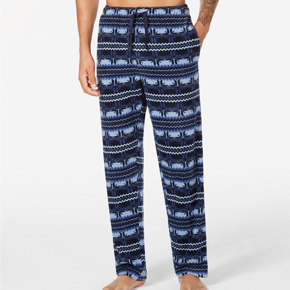 Perry Ellis Portfolio Pajama Pants Blue Medium